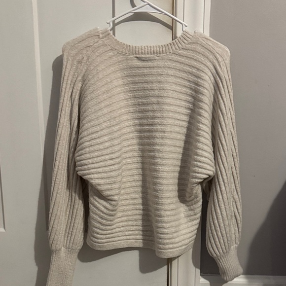 Pink Rose Cream Ribbed Sweater - Picture 3 of 5